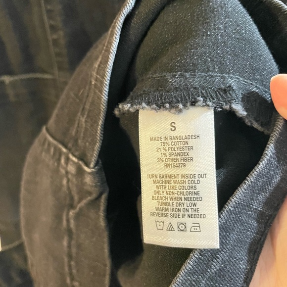 Aeropostale Demin Dress Strap Black Size S Black New With Tag - Picture 6 of 6